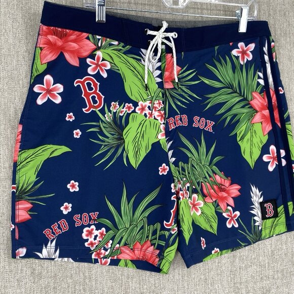 Boston Red Sox Hurley 47 Board Shorts 34 MLB Hawaiian Phantom Tropics 5.5" - Picture 2 of 12